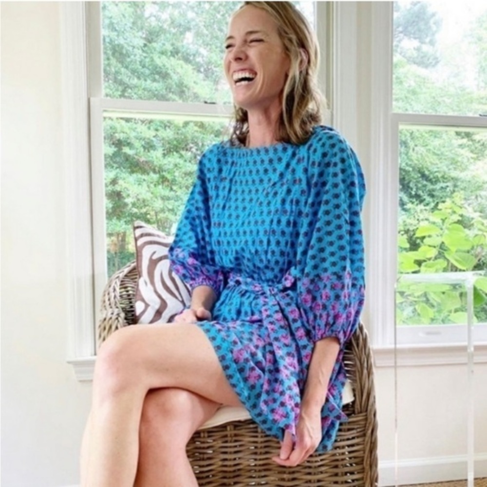 Nwt J crew size small S batik print cotton dress